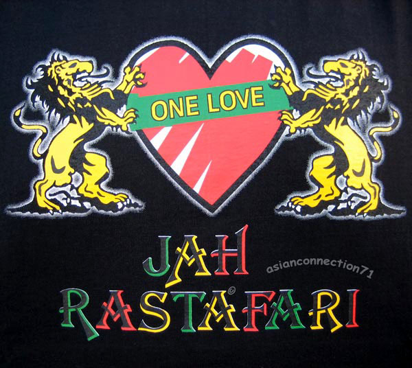 Jah Rastafari ONE LOVE Judah Lions Reggae T shirt S XL  